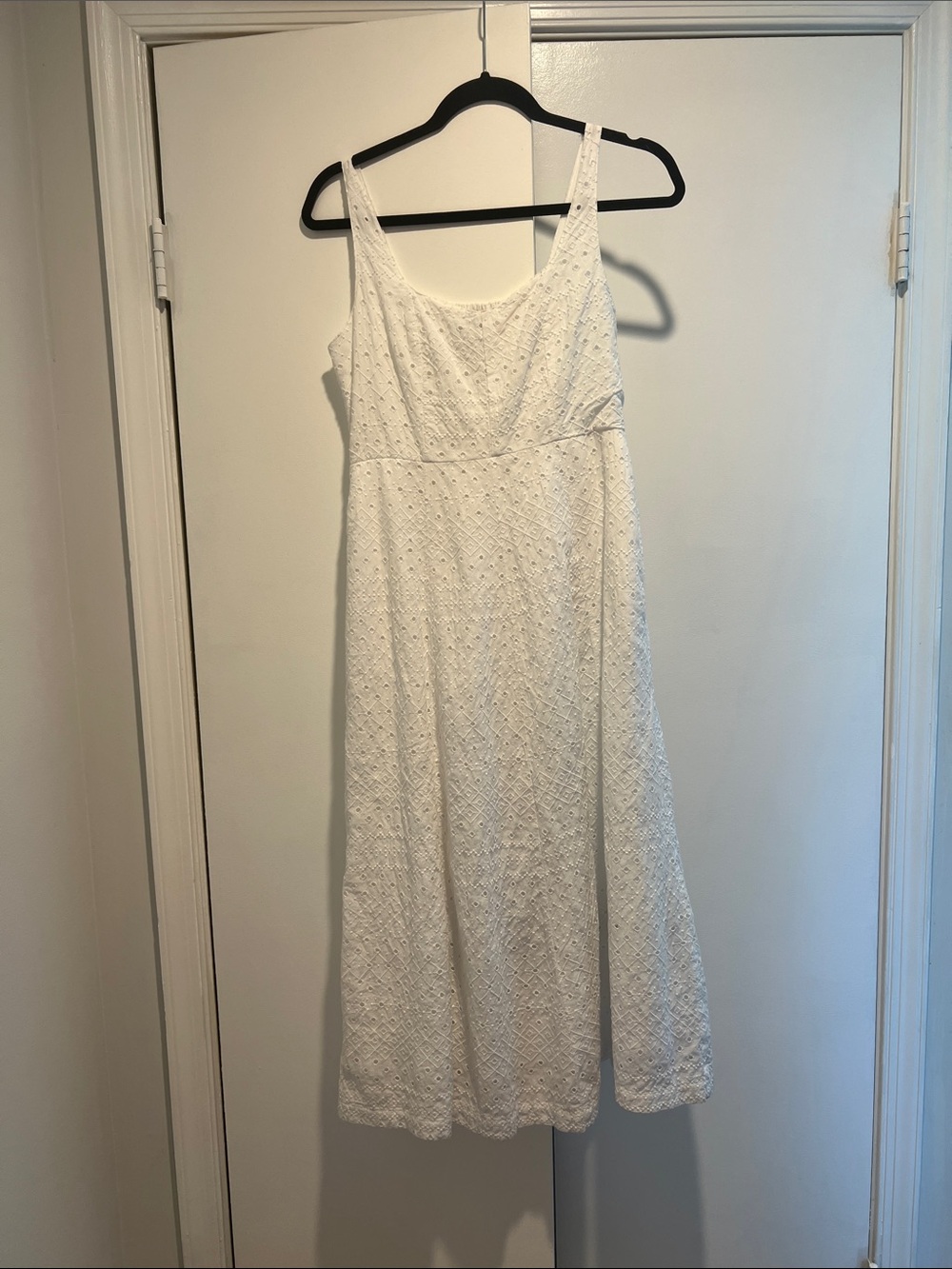 Old Navy White Eyelet Midi Dress
